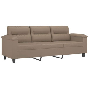 3-osobowa sofa, cappuccino, 180 cm, sztuczna skóra