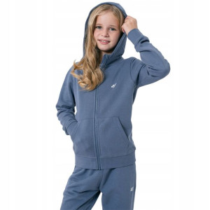 Bluza dla dziewczynki 4F denim HJZ22 JBLD001 128cm