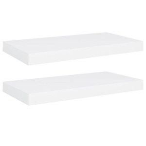 Półki ścienne, 2 szt., białe, 50x23x3,8 cm, MDF