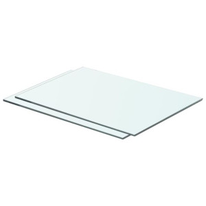 Półki, 2 szt., panel z przezroczystego szkła, 50 x 30 cm