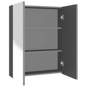 Szafka łazienkowa z lustrem, 60x15x75 cm, MDF, antracytowa