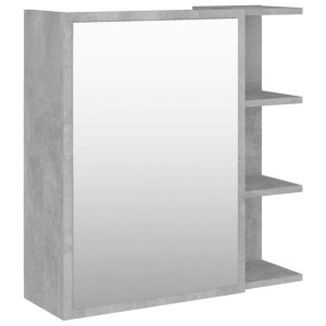 Szafka z lustrem, szarość betonu, 62,5 x 20,5 x 64 cm, płyta