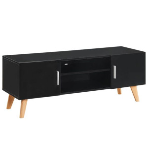 Szafka pod TV, czarna, 120 x 40 x 46 cm, MDF