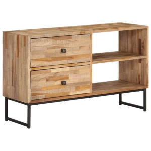 Szafka pod telewizor z odzyskanego drewna tekowego, 90x30x55 cm
