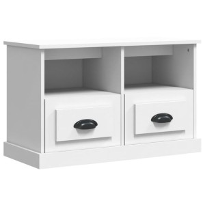 Szafka pod TV, biała, 80x35x50 cm, materiał drewnopochodny
