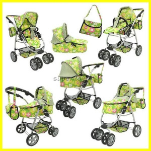 Wózek nowy dla lalek  model 8 funkcyjny 9662