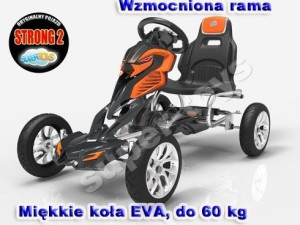 Mega Gokart Miękkie Koła Eva 5-12 Lat, Do 60 Kg/1504