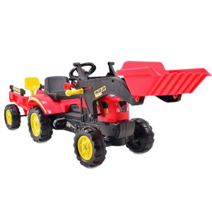 Traktor Na Pedały Z Przyczepą I Łyżką /tr3005