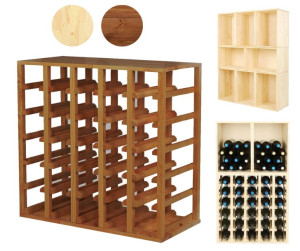 Modułowy stojak na wino RW-6 – Brązowe Drewno 36 butelek