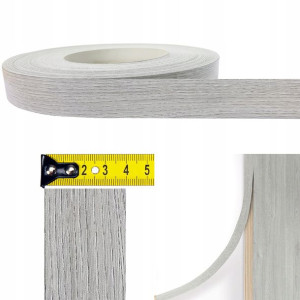 Obrzeże Meblowe Samoprzylepne Dąb Szary Na Meble Blat Biurko 40mm x 15m