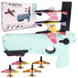 Wyrzutnia Samolotów Pistolet +4szt Samoloty Zestaw
