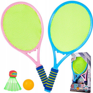 ZESTAW DO GRY tenis rakietki PALETKI + PIŁKA LOTKA