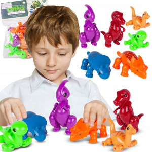Dinozaury Figurki 6 Szt Dinusie Ruchome Łapy Głowa