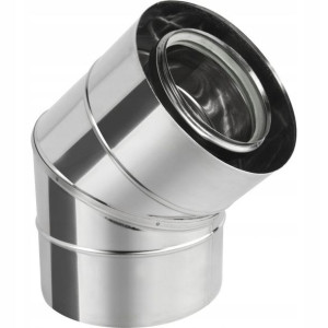 Kolano dwuścienne wkład Turbo kwas fi 80/125 45st