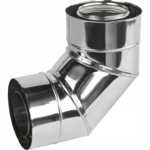 Kolano dwuścienne wkład Turbo kwas fi 100/150 90st