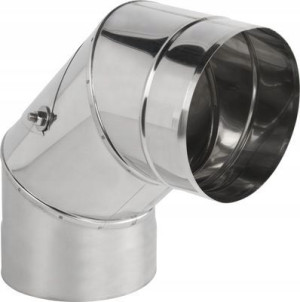 Kolano żaroodporne komin fi 180 1,0mm 90st rewizja