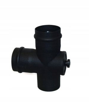 Trójnik czarny fi 80 mm stal pellet piec rewizja