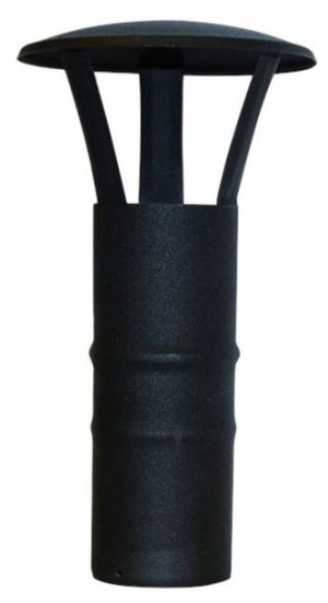 Daszek czarny fi 100 mm stal pellet piec kocioł CO