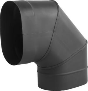 Kolano czarne owal komin 120/220 90 st 2mm wkład