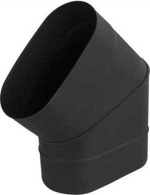 Kolano czarne owal komin 120/220 45 st 2mm wkład