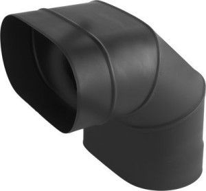 Kolano czarne owal komin 120/220 90 st 2mm wkład