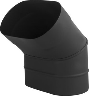 Kolano czarne owal komin 120/240 45 st 2mm wkład