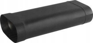 Rura czarna owal dymowa komin żar 100/220 50cm