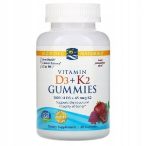 NORDIC NATURALS Żelki witamina D3 + K2 Gummies 60szt