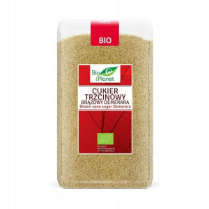 Cukier trzcinowy brązowy demerara 1kg Bio Planet