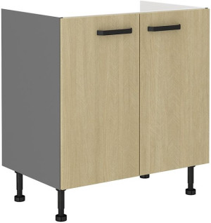 Szafka kuchenna pod zlew 80 cm szara SCANDI 80ZL 2F BB