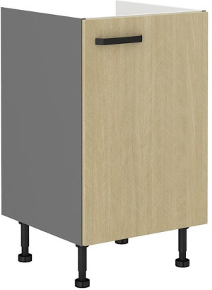 Szafka kuchenna pod zlew 50 cm szara SCANDI 50D ZL 1F
