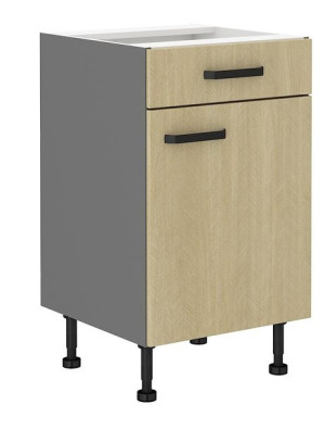 Szafka kuchenna dolna 50 cm SCANDI 50D 1F1S BB szara mat