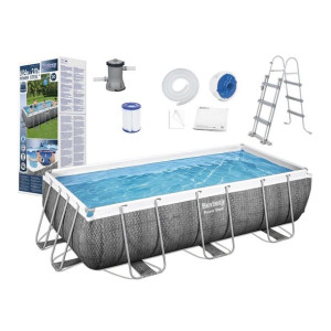 Basen Stelażowy Ogrodowy Bestway 56721 404x201x100cm POMPA DRABINKA 10w1