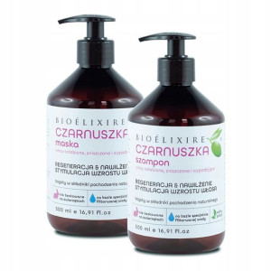 Bioelixire Czarnuszka zestaw POROST WŁOSÓW 2x500ml