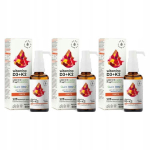 3x Witamina D3 Forte 4000 IU K2MK7 MCT 50ml Aura