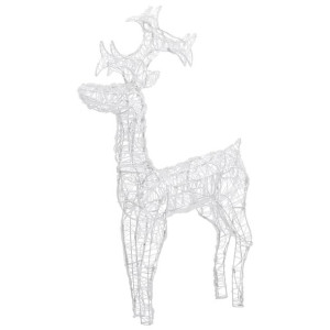 Świąteczna dekoracja, renifer, 90 diod LED, 60x16x100 cm, akryl