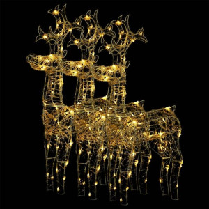 Renifery ozdobne, 3 szt., 60x16x100 cm, akryl