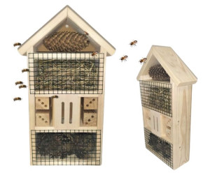 Hotel Budka Karmnik Domek dla owadów pszczół murarki 47x22 cm - Naturalny