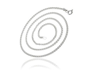 Elegancki Srebrny Łańcuszek Warkocz Spq 1mm 45cm