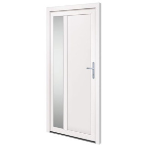 Drzwi wejściowe, białe, 98x200 cm, PVC