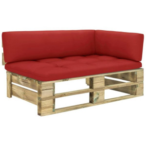 Ogrodowa sofa narożna z palet, impregnowane drewno sosnowe