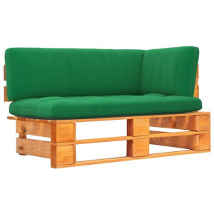 Ogrodowa sofa narożna z palet, miodowy brąz, drewno sosnowe