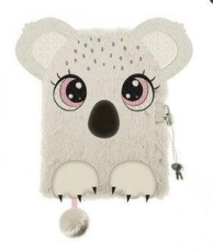 Pamiętnik z kłódką 3D włochacz Koala A5 96k