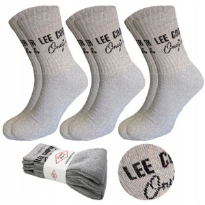 Skarpety Frotte LEE COOPER 3-PAK, szare, 43/46