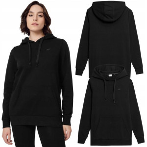 Bluza Damska 4F z Kapturem Kangurka Bawełna Dres