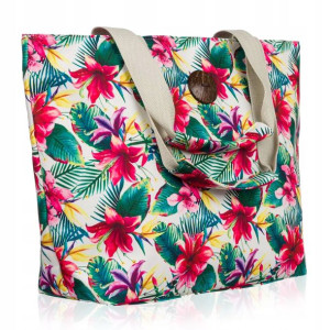 Torba Plażowa Duża Shopper Zamek Miejska Rodzinna