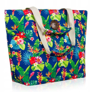 Torba Plażowa Duża Shopper Zamek Miejska Rodzinna