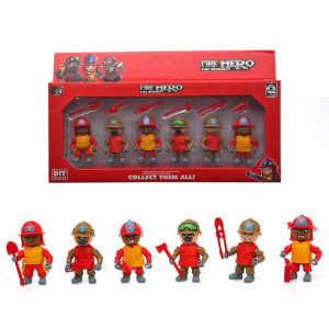 Figurki Superbohaterów Strażak 6 Części Set