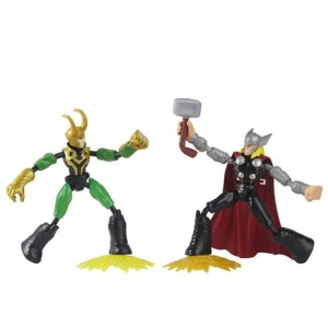 Figurki Superbohaterów Hasbro Thor and Loki Bend & Flex 15 cm 2 Sztuk