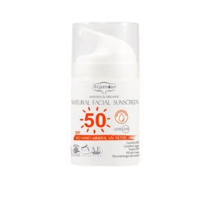 Krem Przeciwsłoneczny do Twarzy Natural & Organic Arganour Spf50 (50 ml)